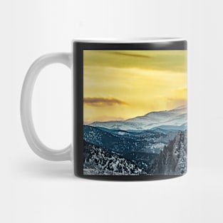 Near Sunset Over the Flatiron Mountains Mug